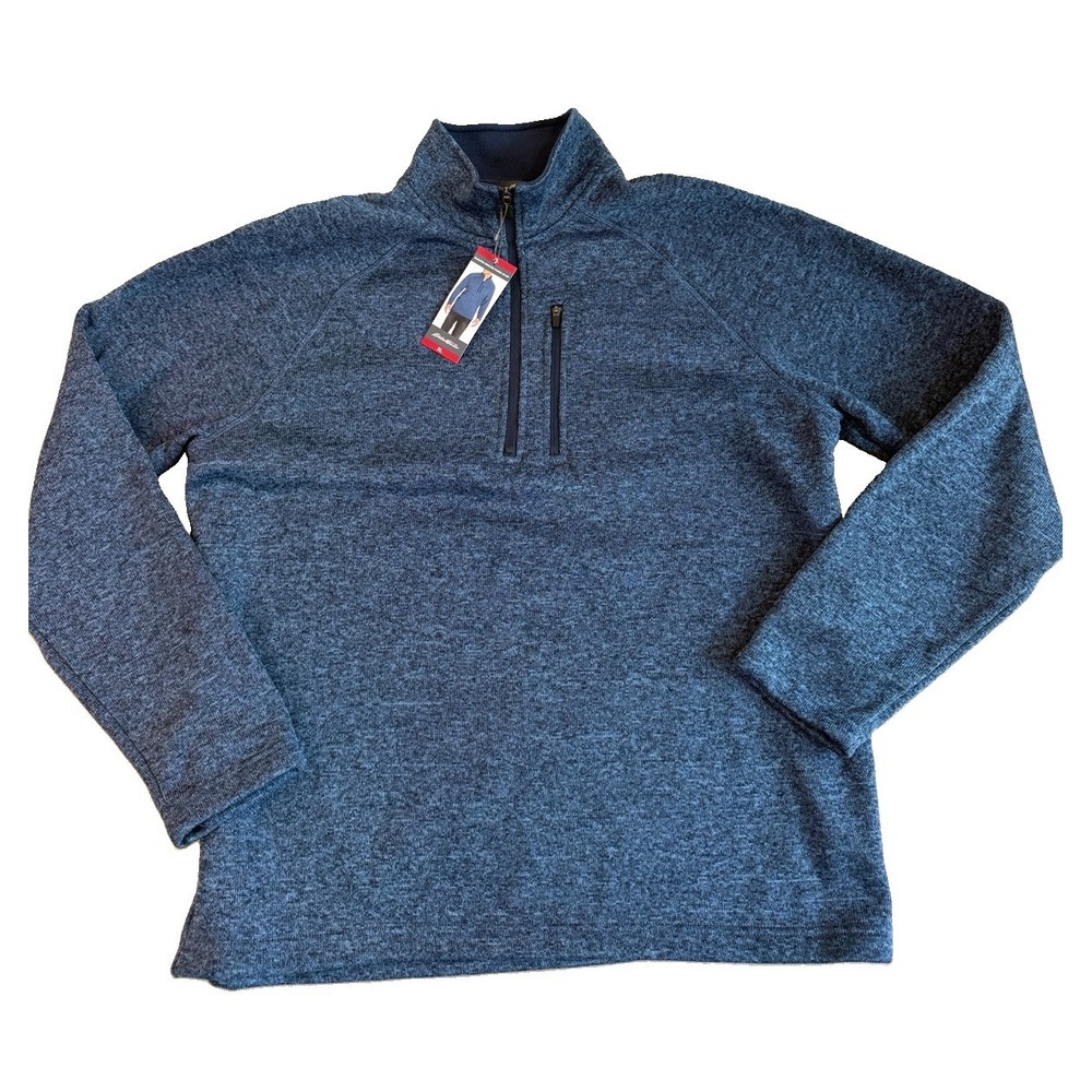 NWT Eddie Bauer Men's Radiator Fleece 1/4 Zip Pullover XL Jacket Shady Blue $60